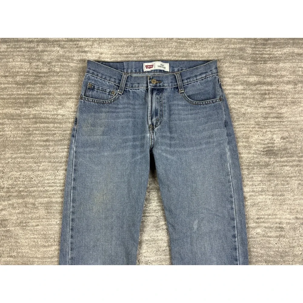 Levi's Jeans Boys 28x27 Blue 514 Straight Medium‎ Wash Denim Classic Fit